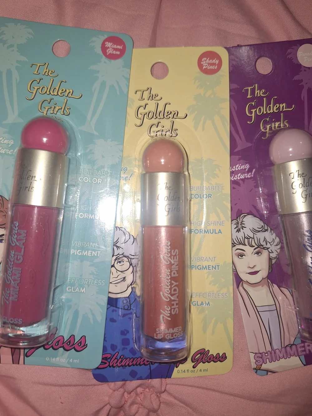 Shimmer Lip Gloss — Pink, Peach & Lilac Shades